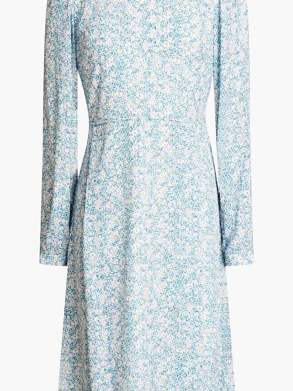 floral-print crepe dress