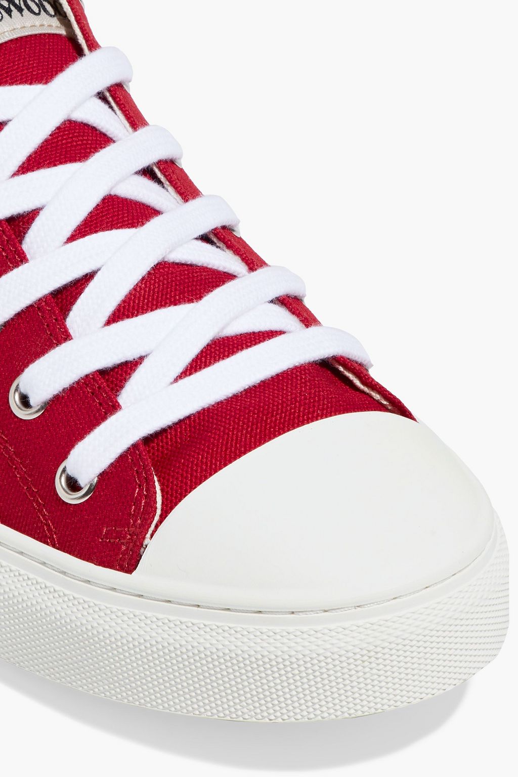 VIVIENNE WESTWOOD Plimsoll logo-printed canvas sneakers