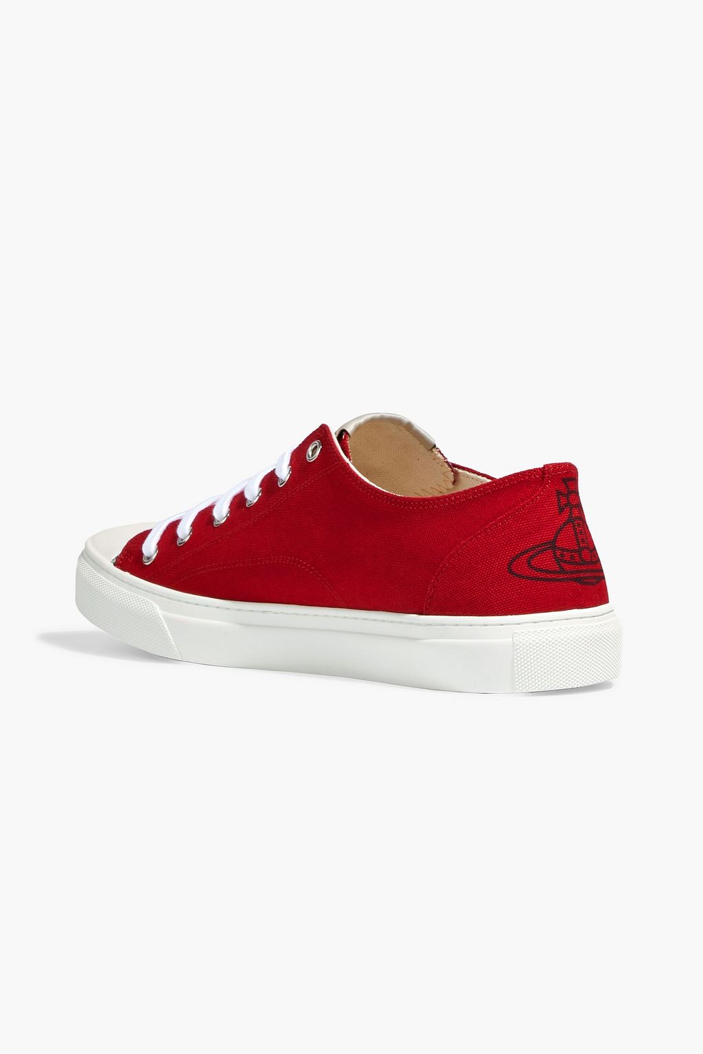 VIVIENNE WESTWOOD Plimsoll logo-printed canvas sneakers