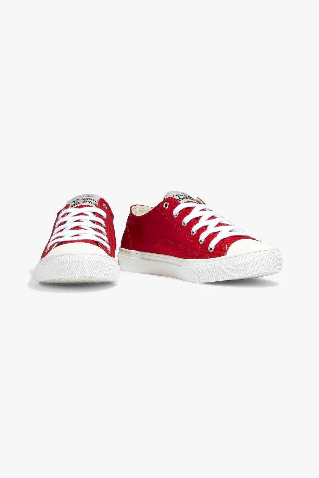 VIVIENNE WESTWOOD Plimsoll logo-printed canvas sneakers