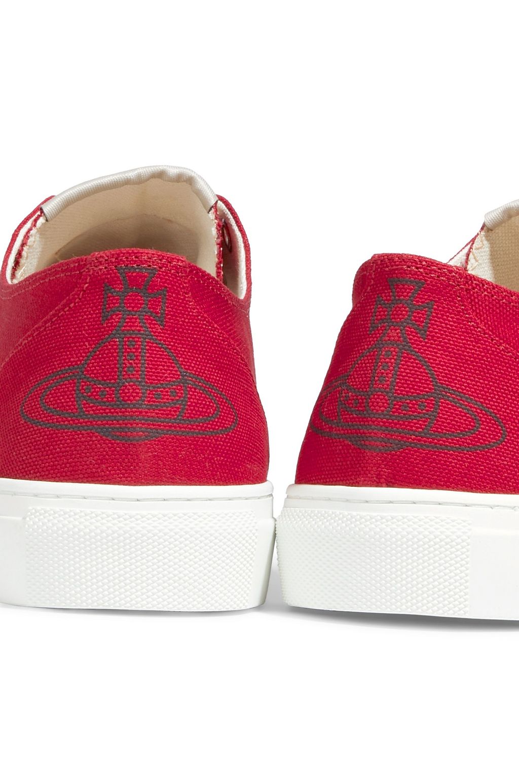 VIVIENNE WESTWOOD Plimsoll logo-printed canvas sneakers