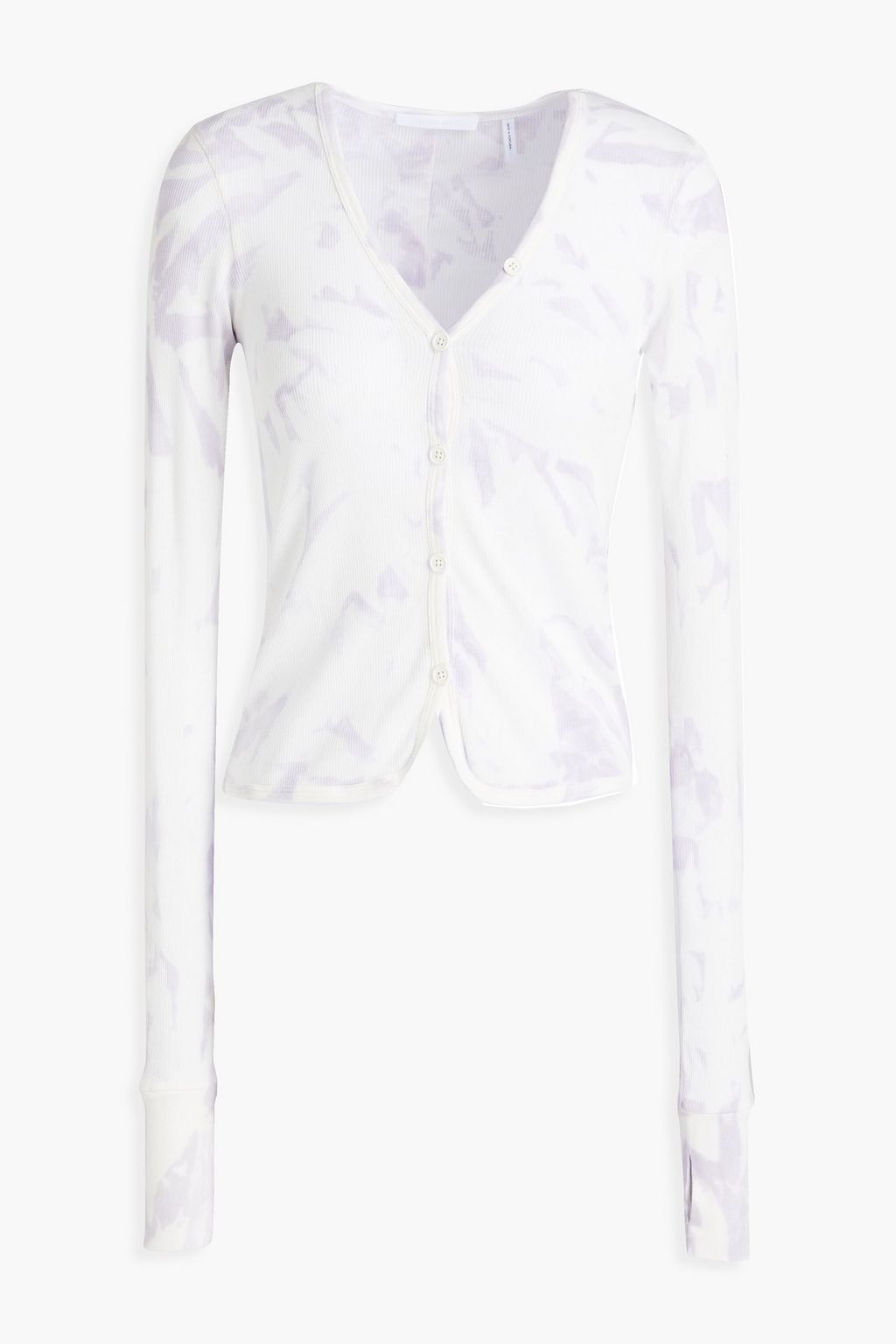 HELMUT LANG Tie-dyed ribbed cotton-jersey top | THE OUTNET