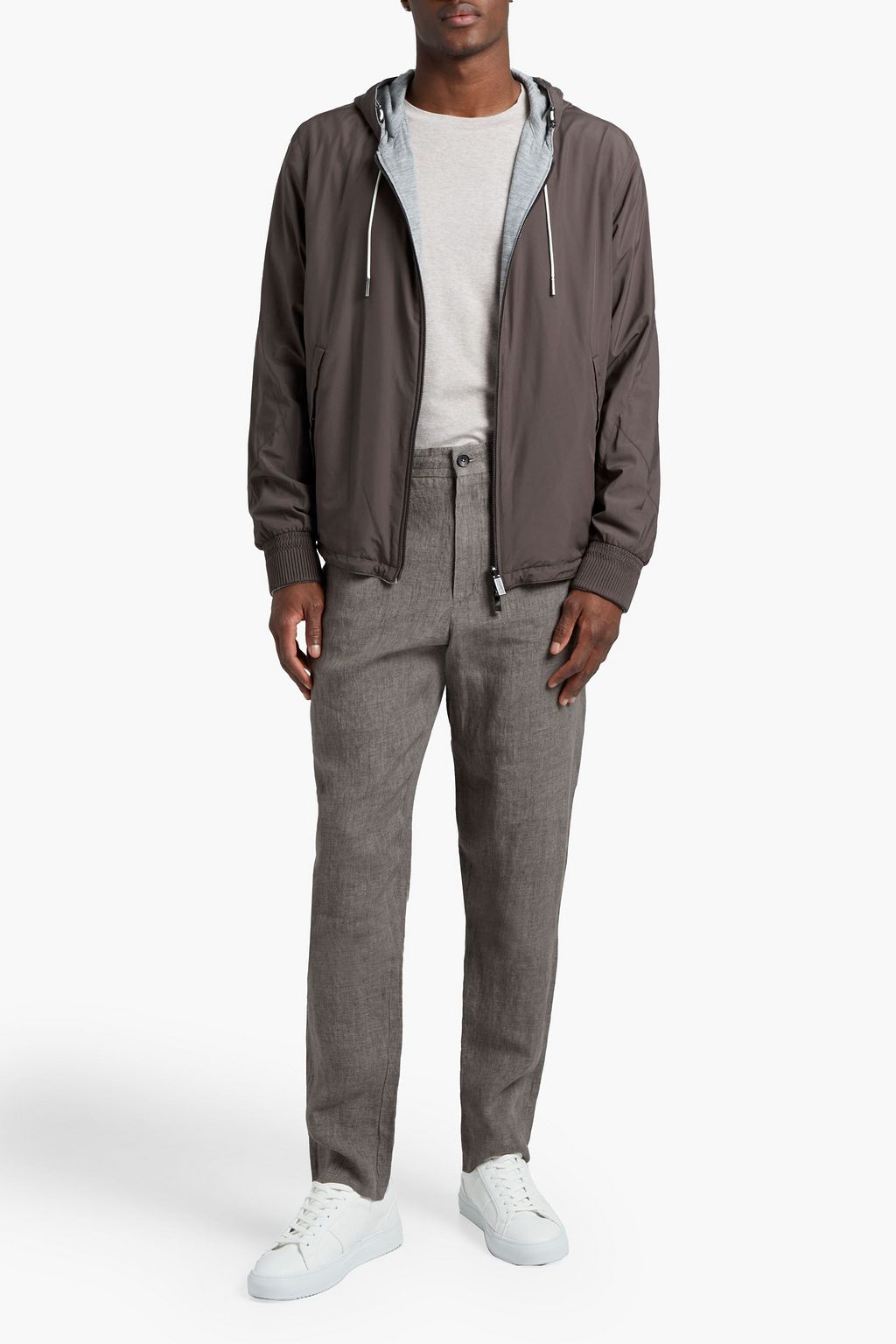 ZEGNA Reversible shell hooded jacket