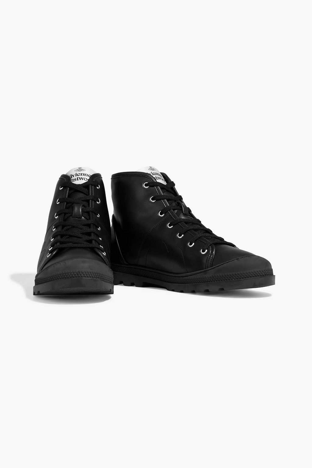 VIVIENNE WESTWOOD Simian logo-print faux leather boots