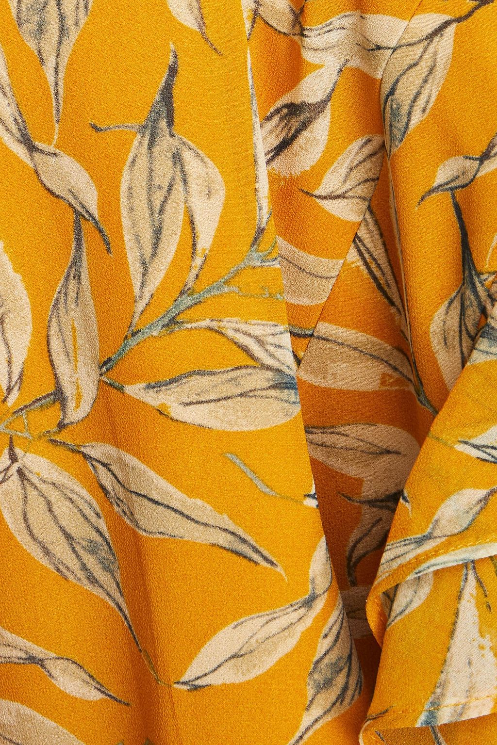 MIKAEL AGHAL Ruffled floral-print crepe midi dress