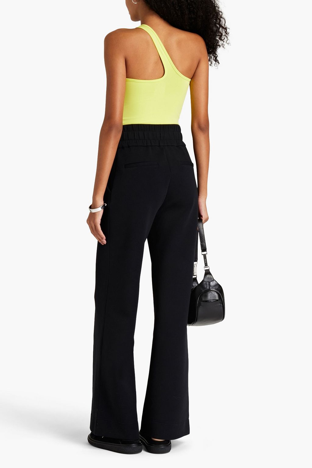 HELMUT LANG One-shoulder cutout stretch-jersey top