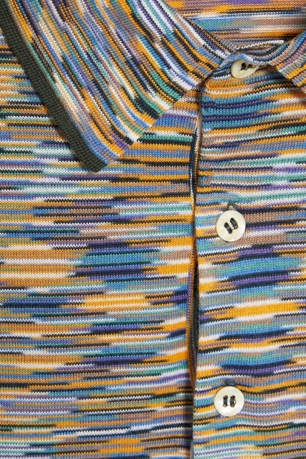 MISSONI Crochet-knit cotton polo shirt