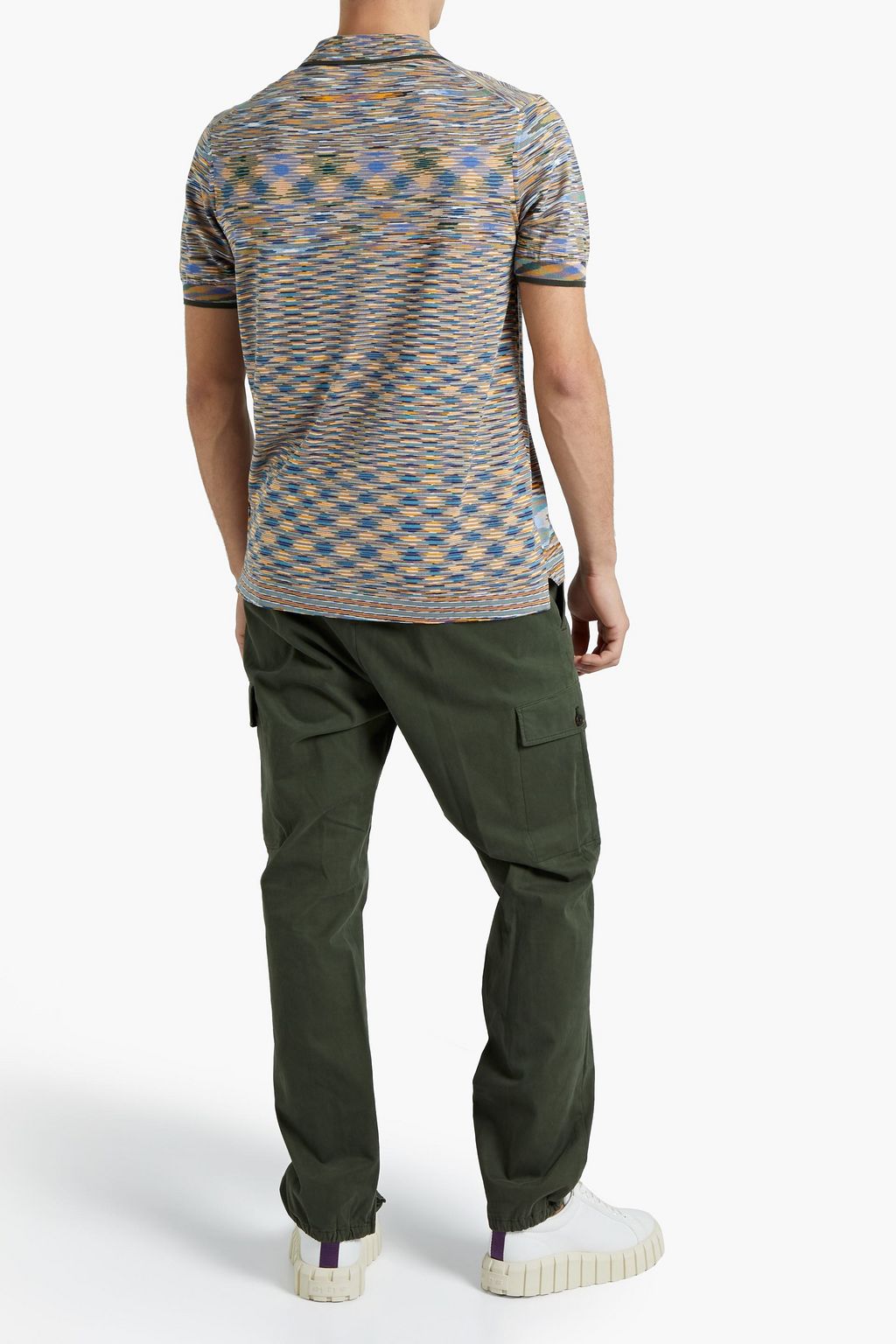 MISSONI Crochet-knit cotton polo shirt