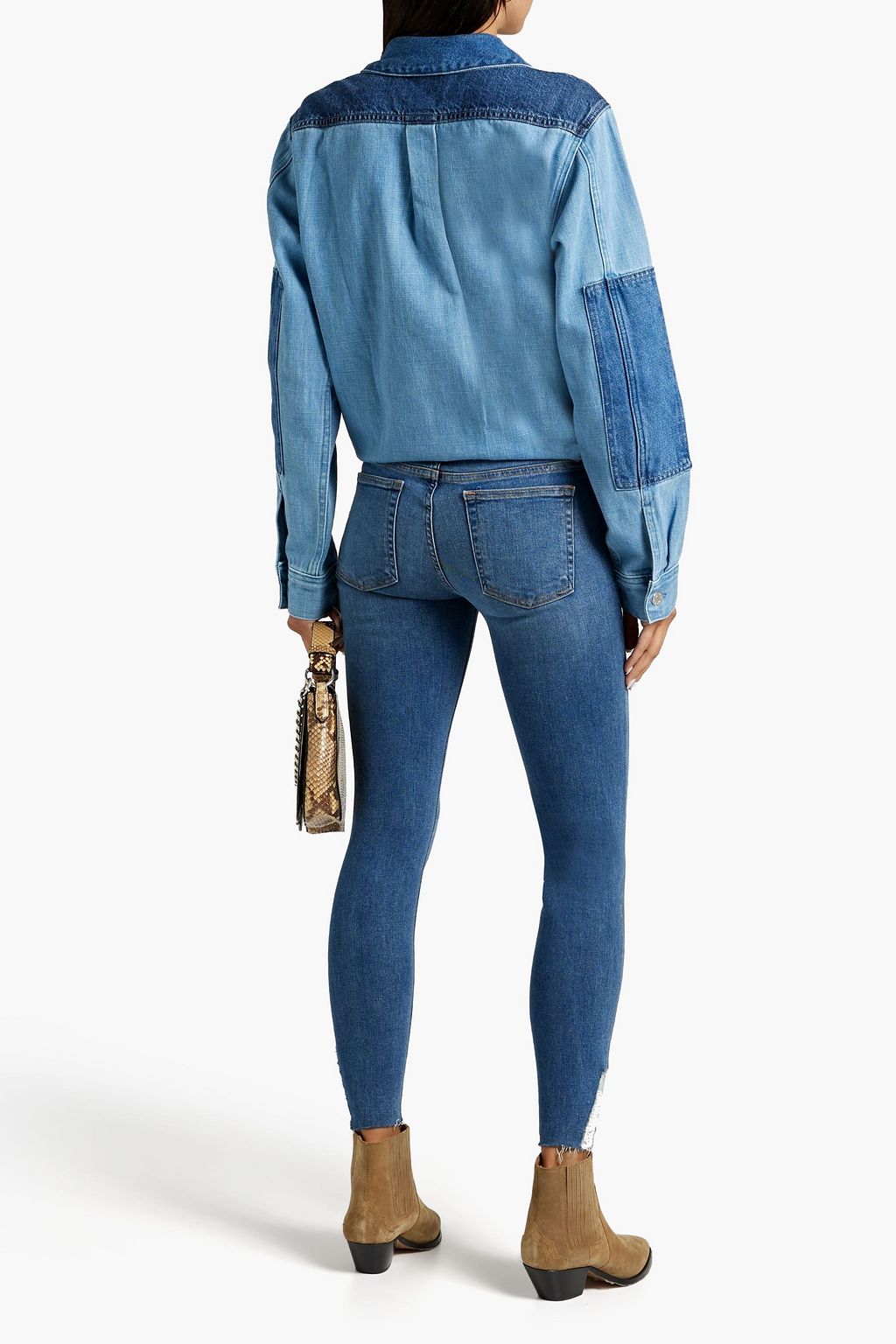 IRO Jarod distressed low-rise skinny jeans