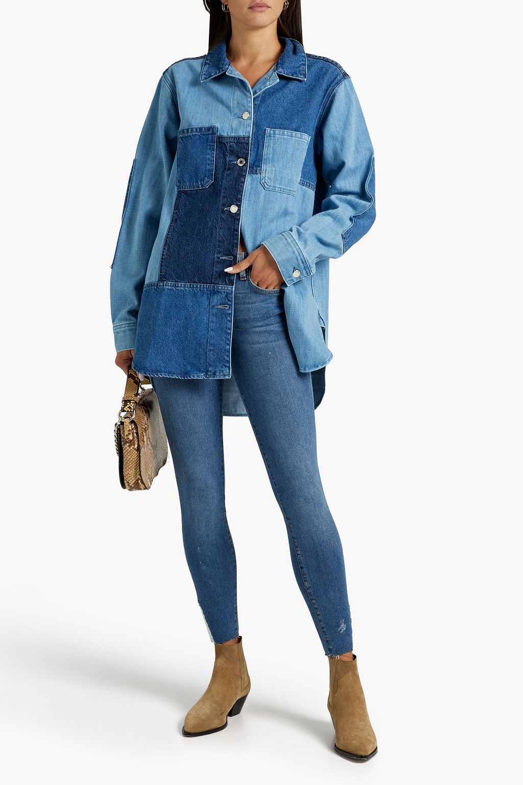 IRO Jarod distressed low-rise skinny jeans