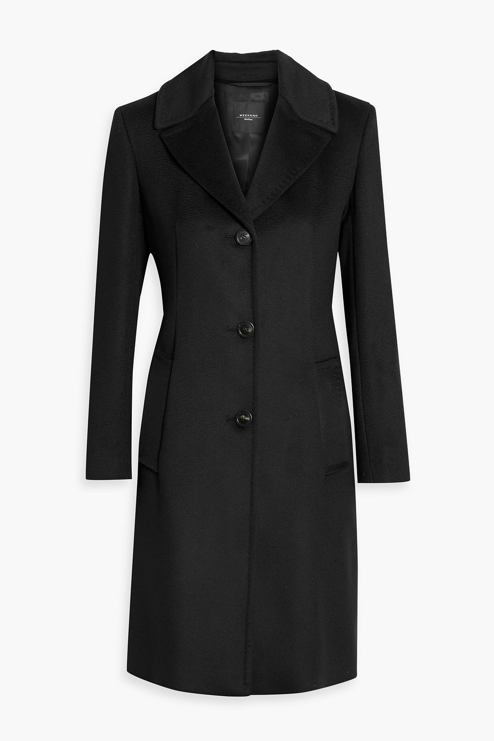 weekend max mara - vincita wool coat - black - it 34