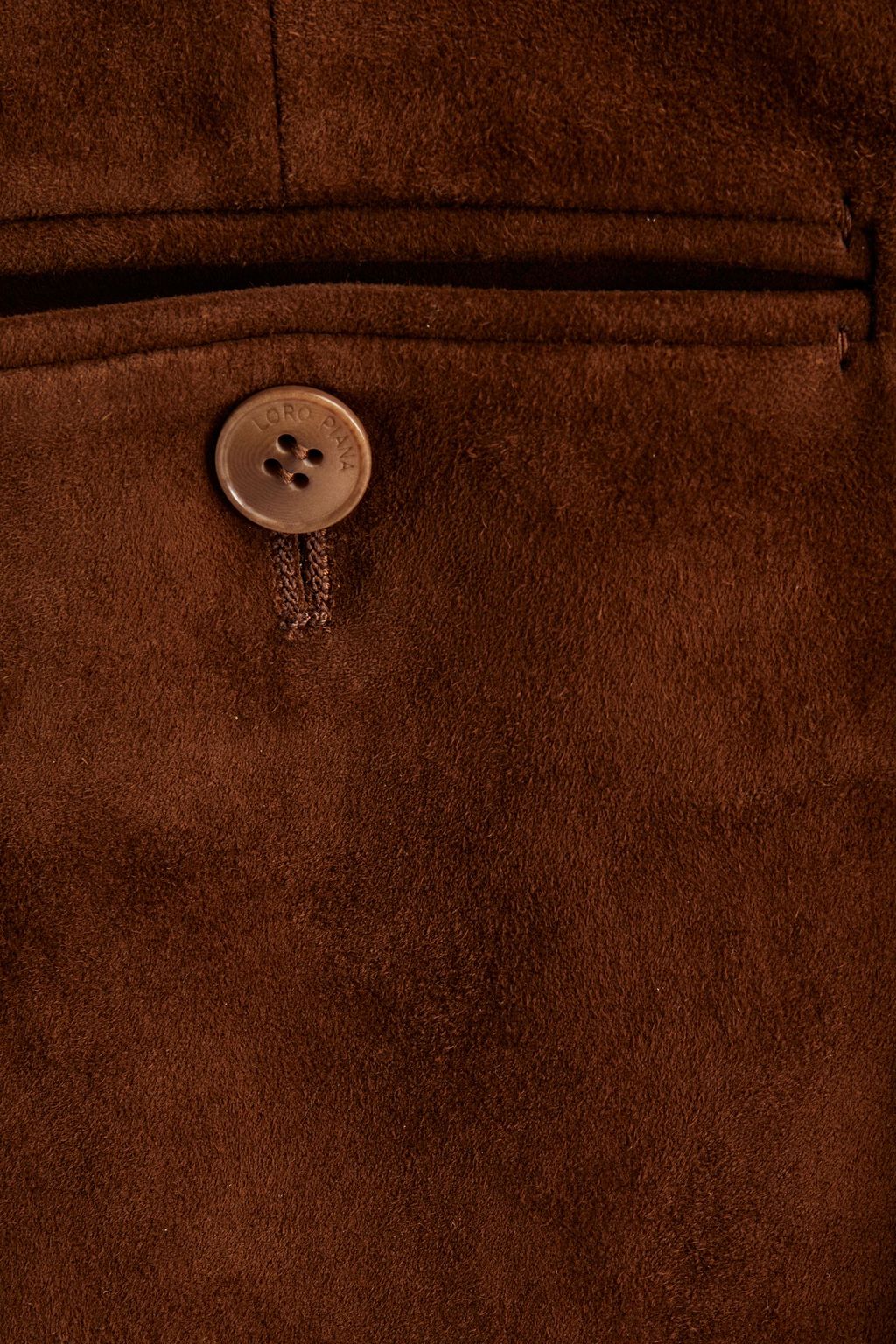 LORO PIANA Suede slim-leg pants