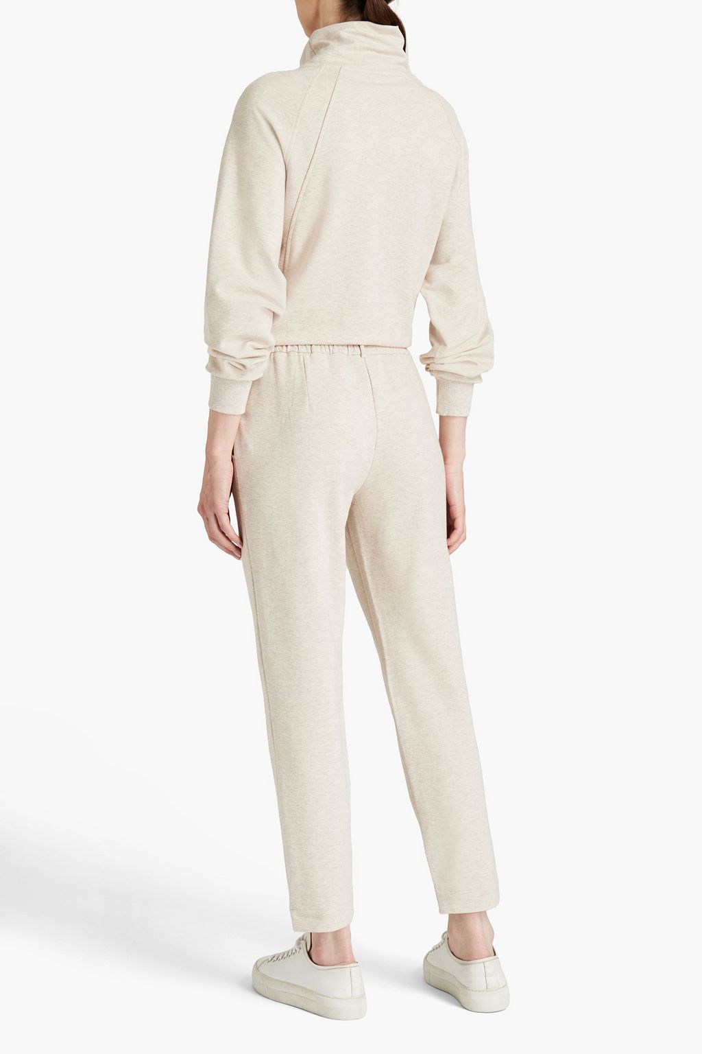 VARLEY Atlas mélange French cotton-blend terry hoodie