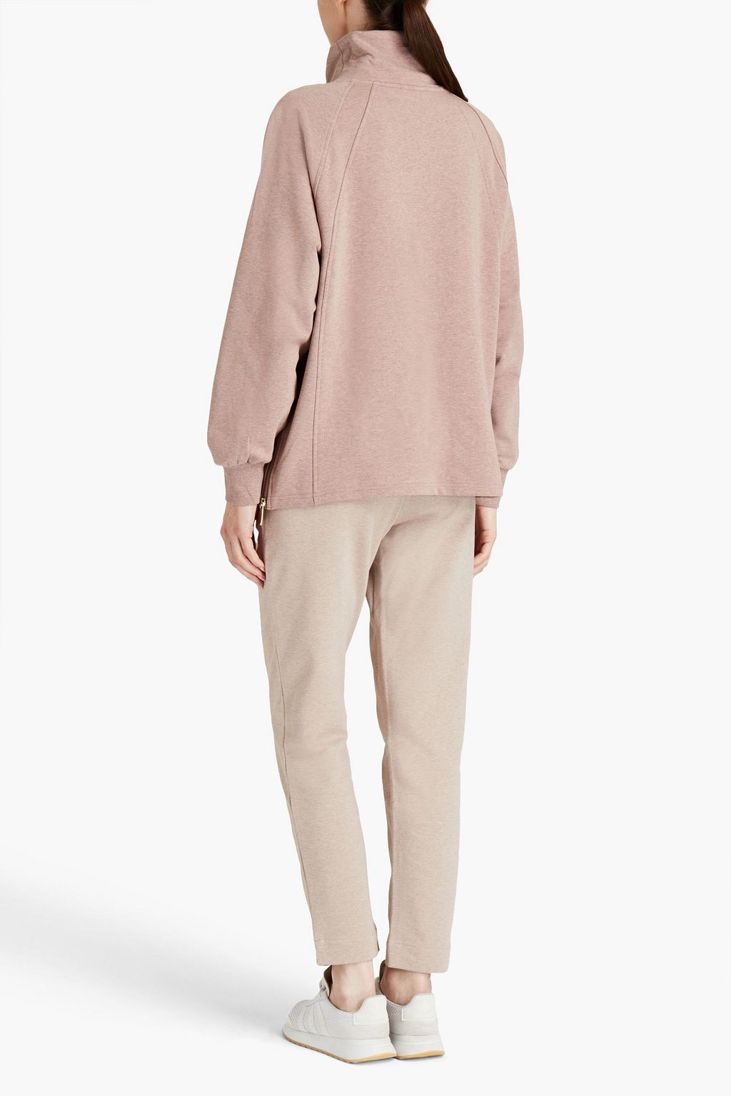 VARLEY Atlas mélange French cotton-blend terry hoodie
