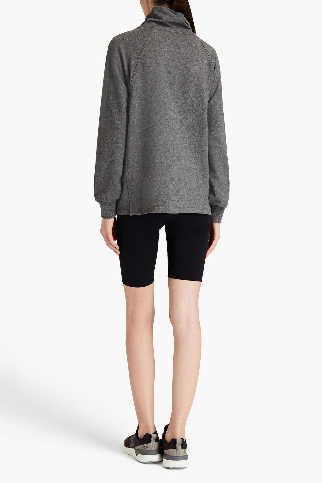 VARLEY Atlas mélange French cotton-blend terry hoodie