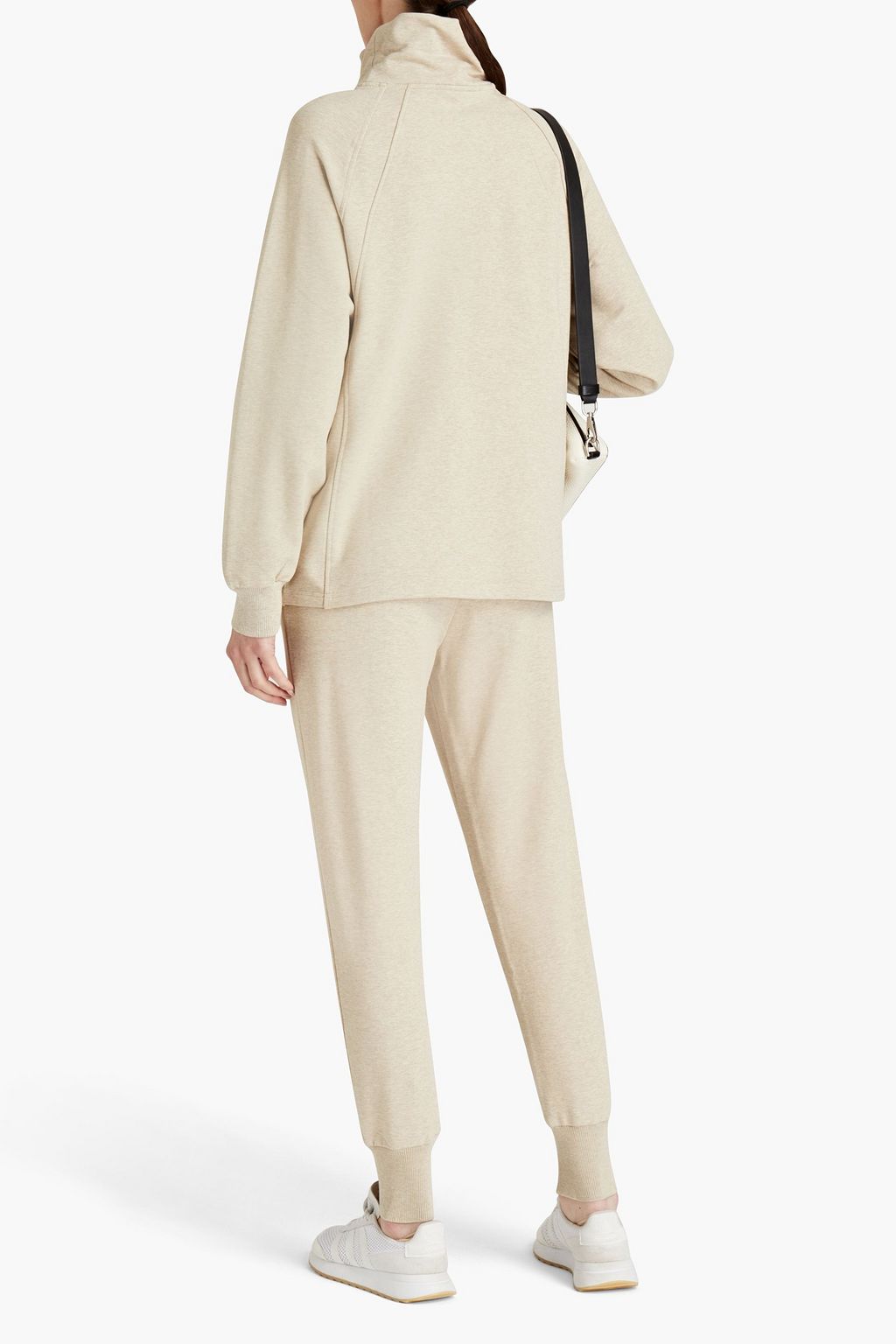 VARLEY Atlas mélange French cotton-blend terry hoodie