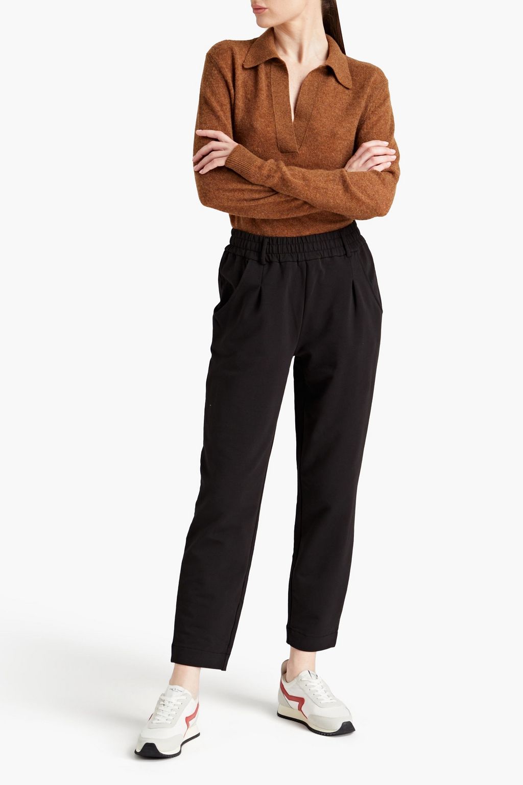 VARLEY Copra mélange French cotton-blend terry track pants