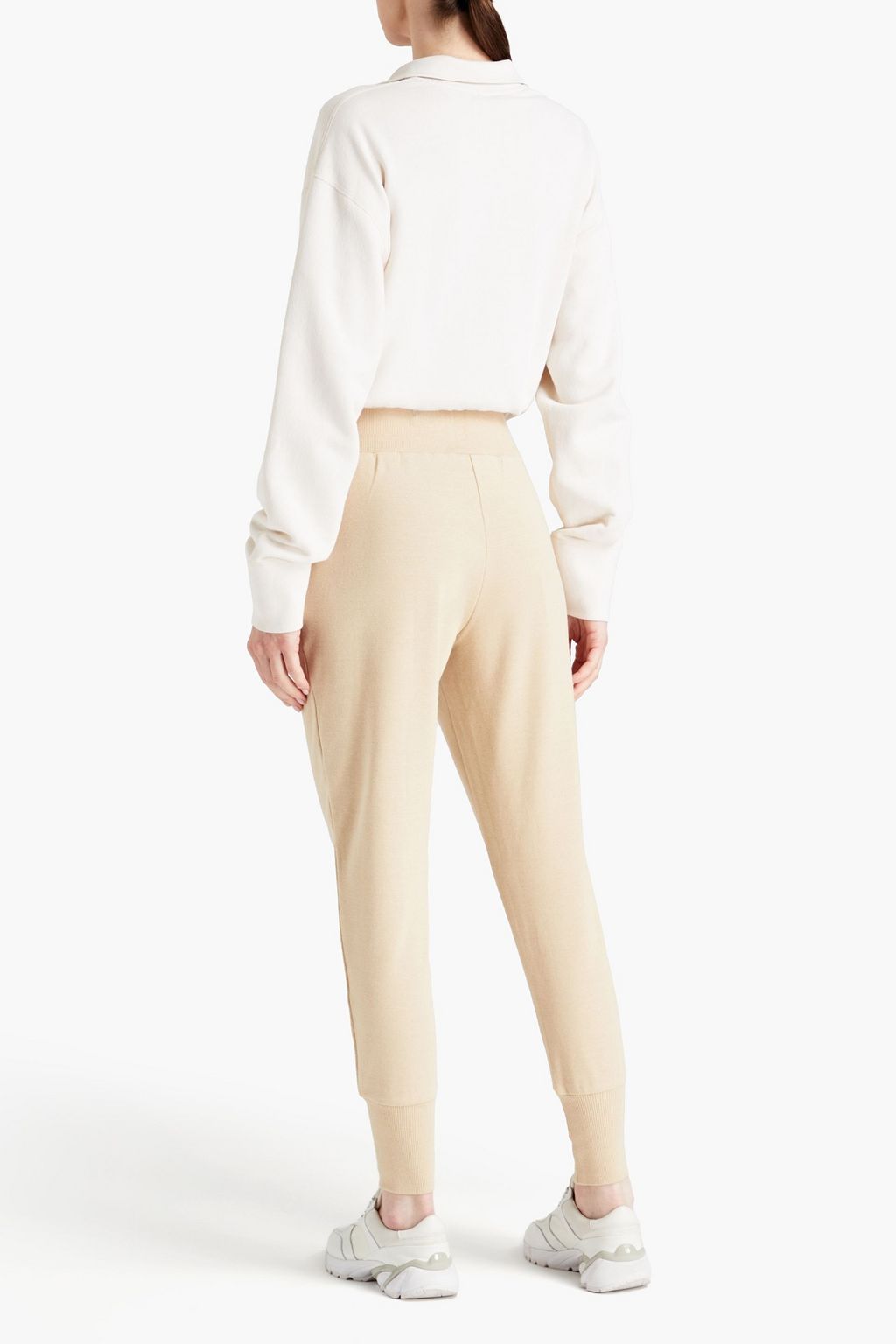 VARLEY Amberly pintucked stretch-cotton jersey track pants