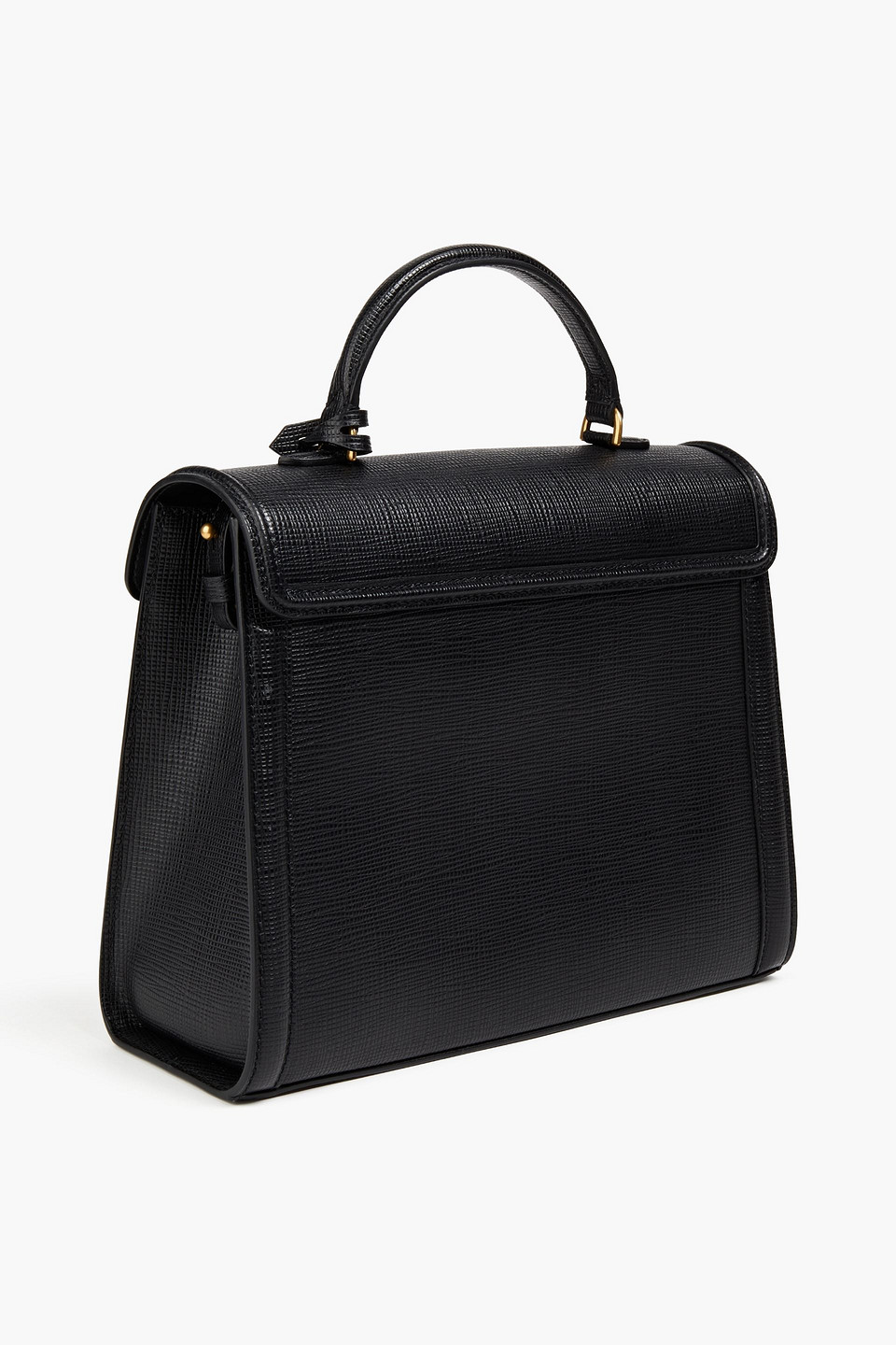 Smythson Textured-leather Tote In Black