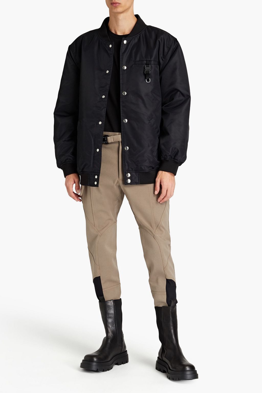 1017 ALYX 9SM Buckle-detailed padded shell bomber jacket
