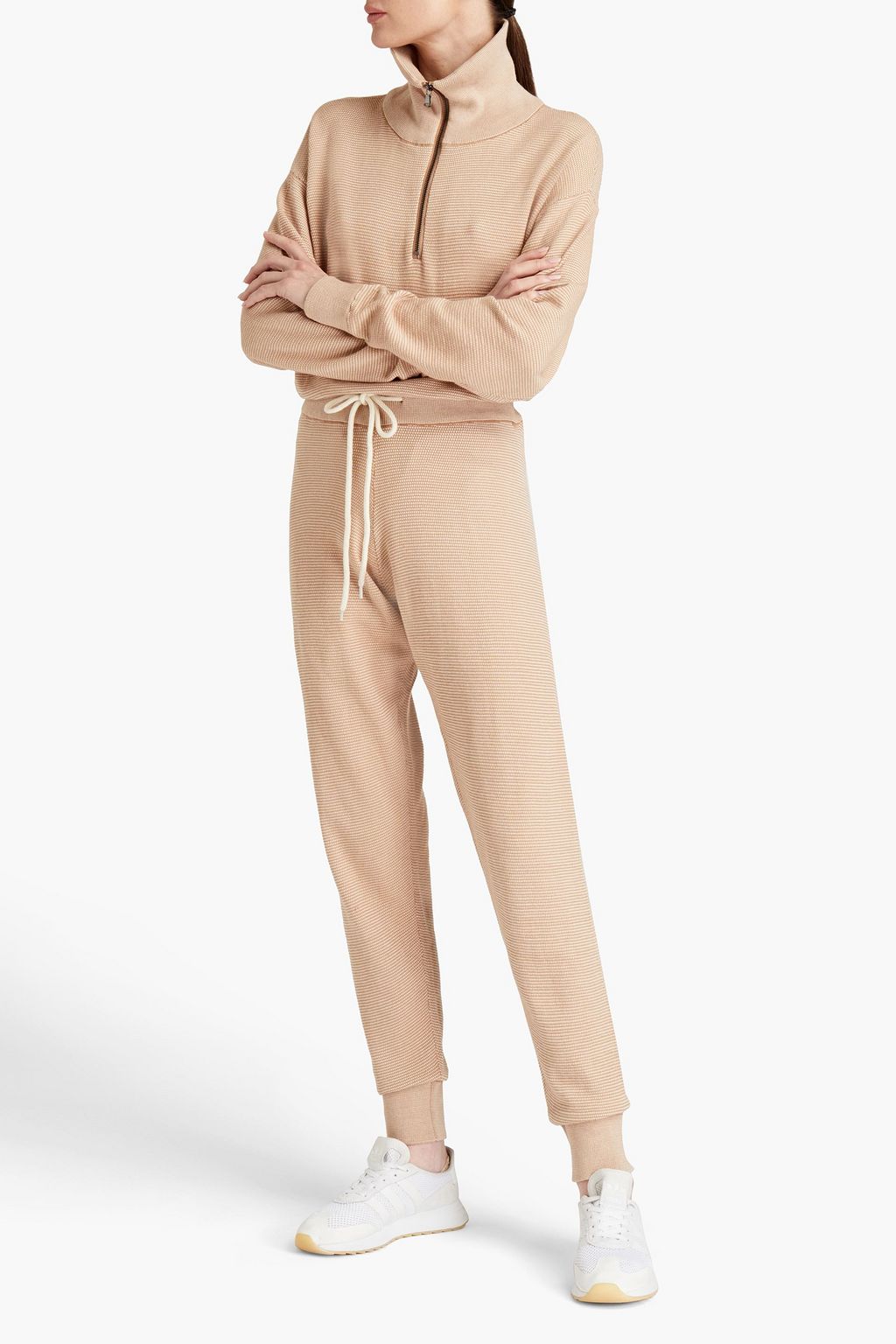 VARLEY Alice cotton-jacquard track pants
