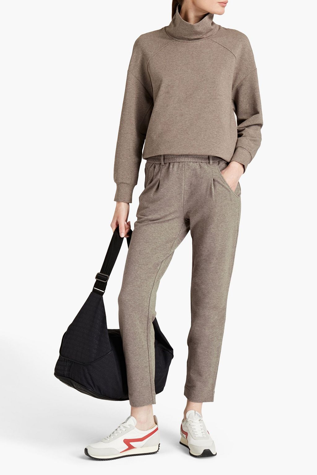 VARLEY Copra mélange French cotton-blend terry track pants