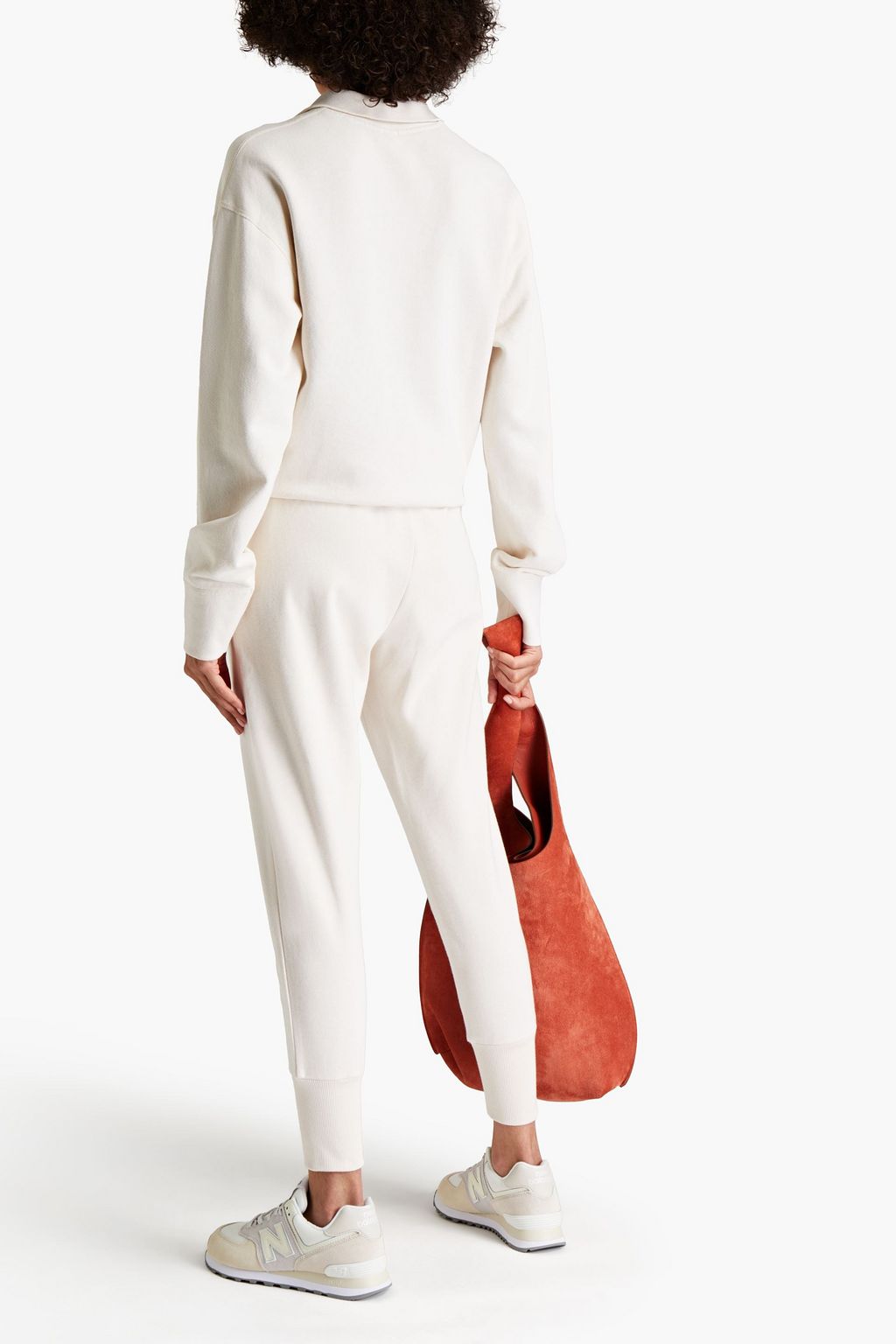 VARLEY Amberly pintucked stretch-cotton jersey track pants