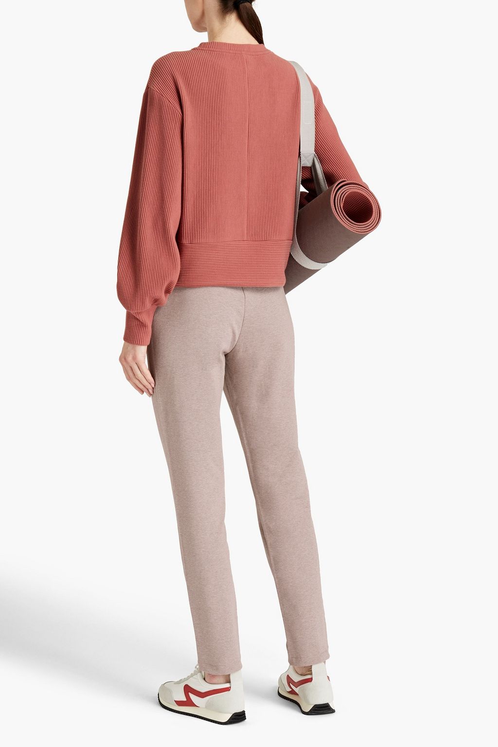 VARLEY Hanley pintucked French cotton-blend terry track pants