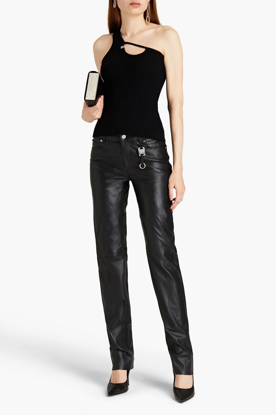 Alyx Leather Trousers In Black