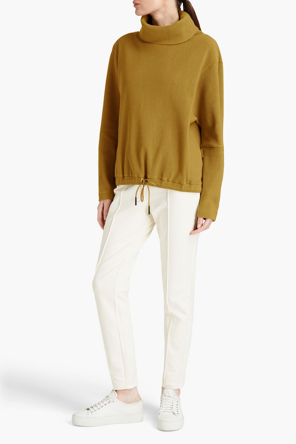 VARLEY Charles oversized ribbed cotton-blend jersey sweatshirt