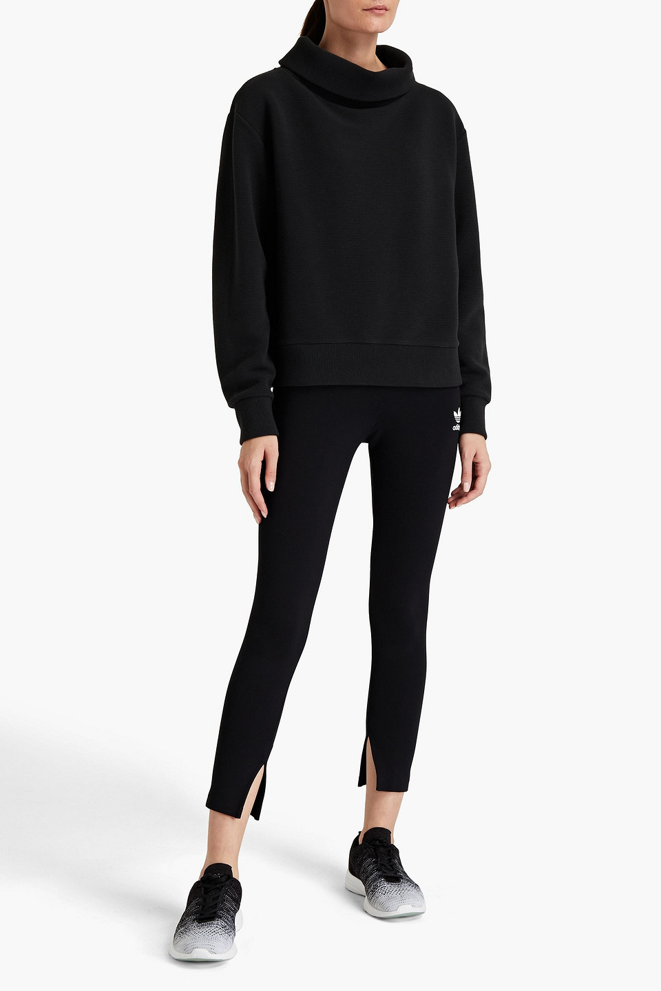 Varley Simon Ribbed Cotton-blend Sweatshirt