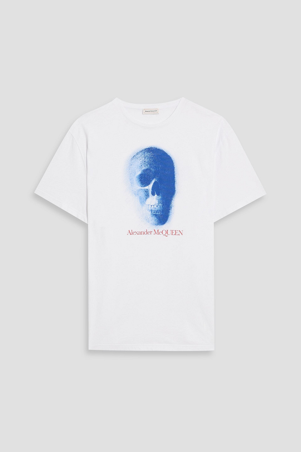 mcqueen - printed cotton-jersey t-shirt - white - s