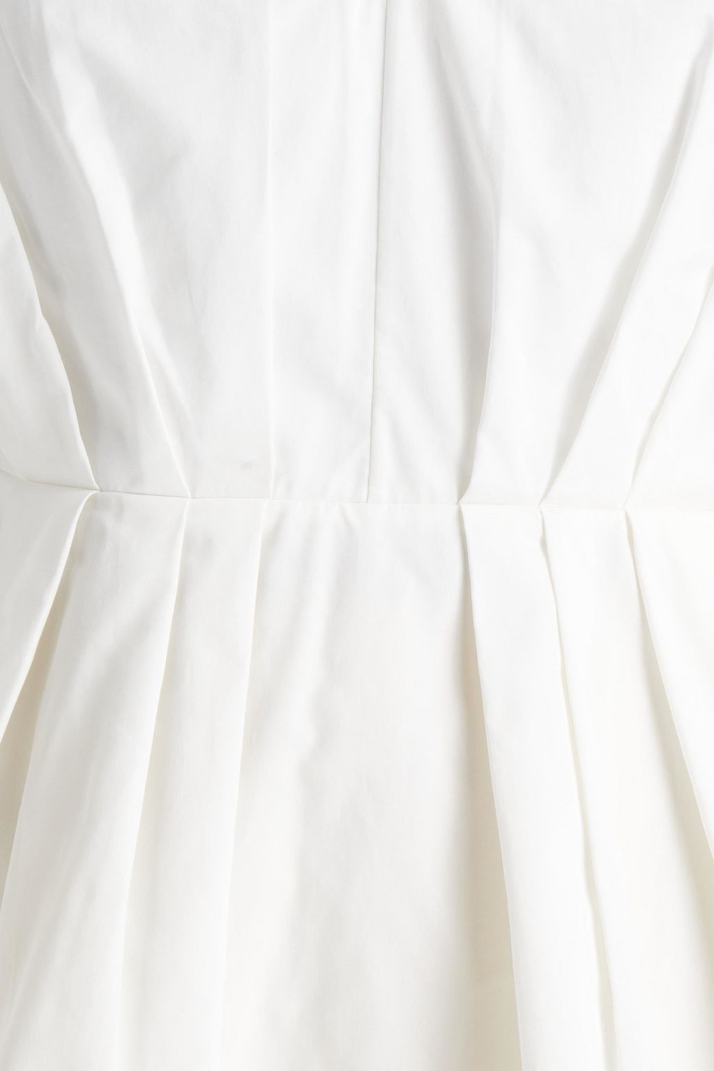 ROKSANDA Colette pleated cotton-poplin peplum blouse