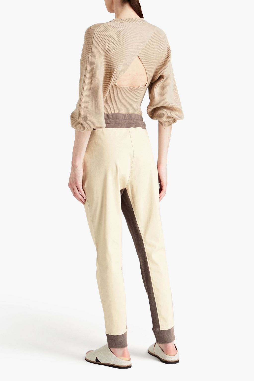 VARLEY Valley paneled French cotton-blend track pants