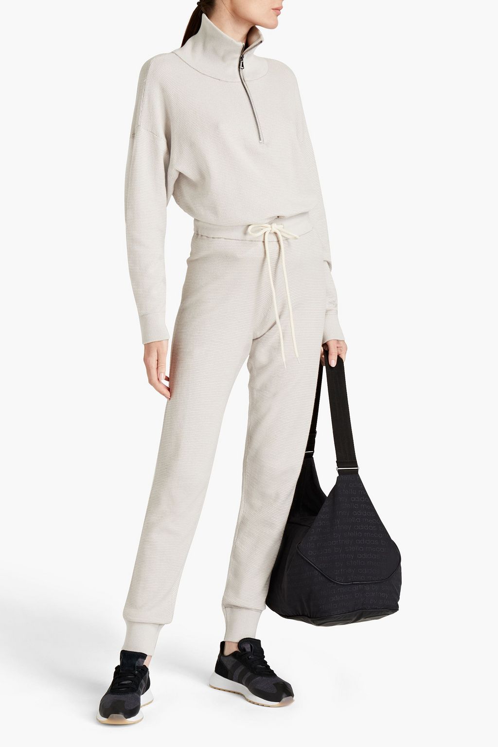 VARLEY Alice cotton-jacquard track pants
