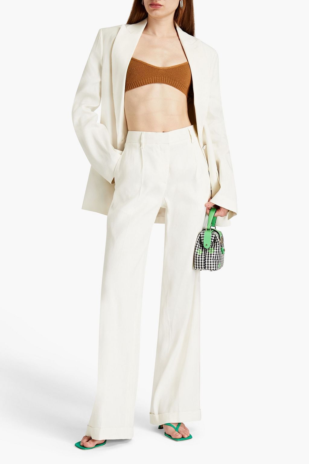 OFF-WHITE™ Wool-blend bra top