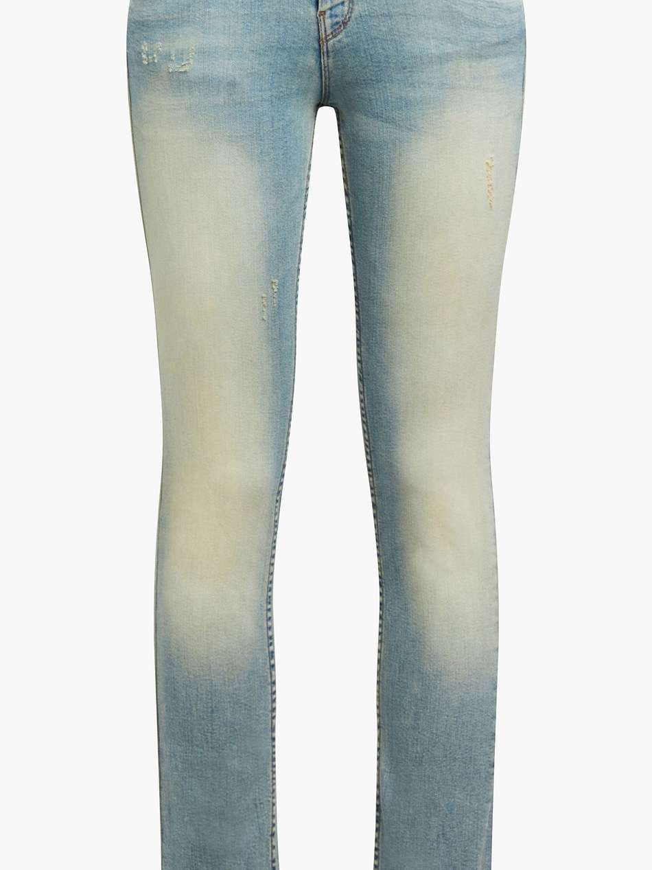 zeitna distressed mid-rise skinny jeans