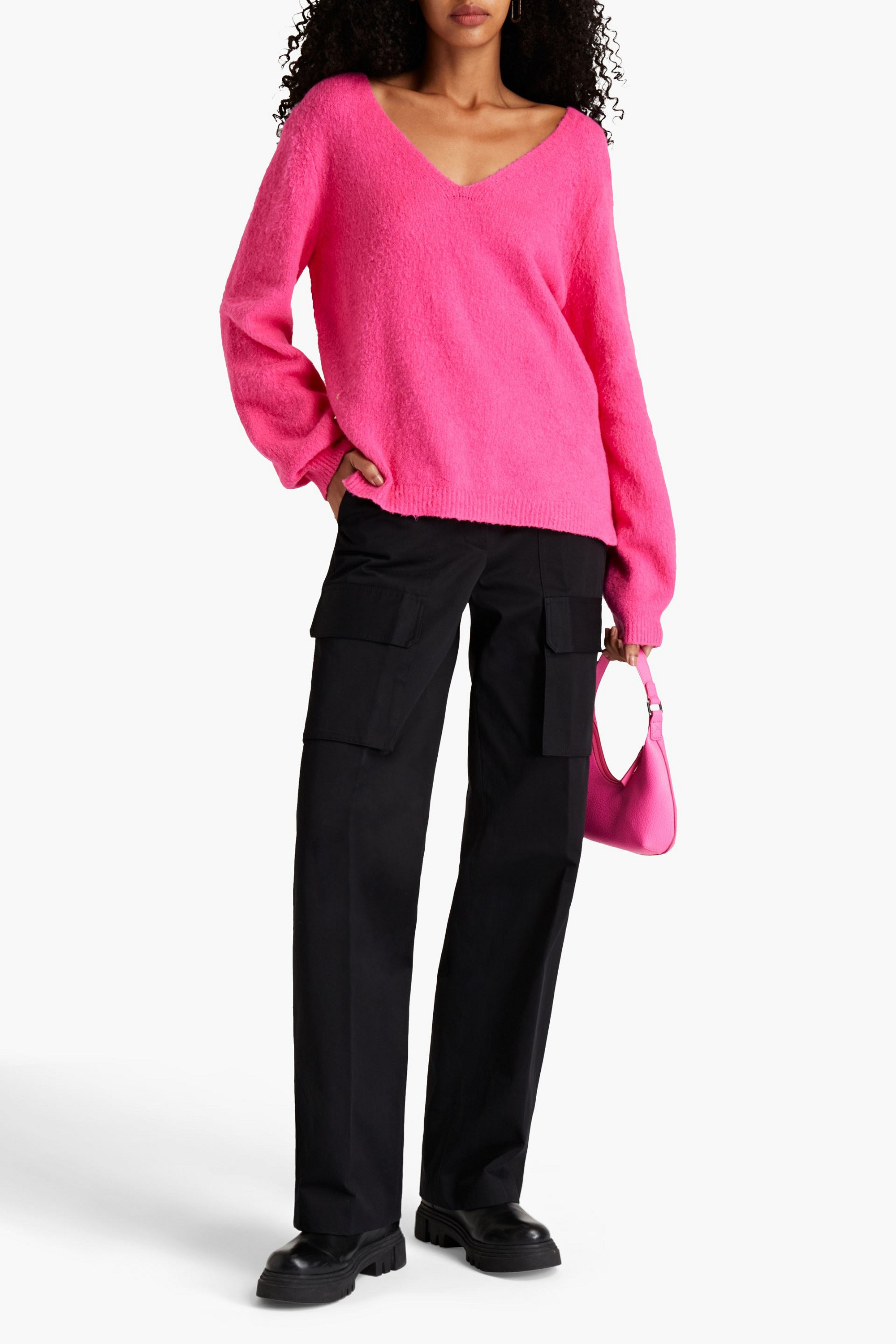 Helmut Lang Brushed cotton-blend sweater