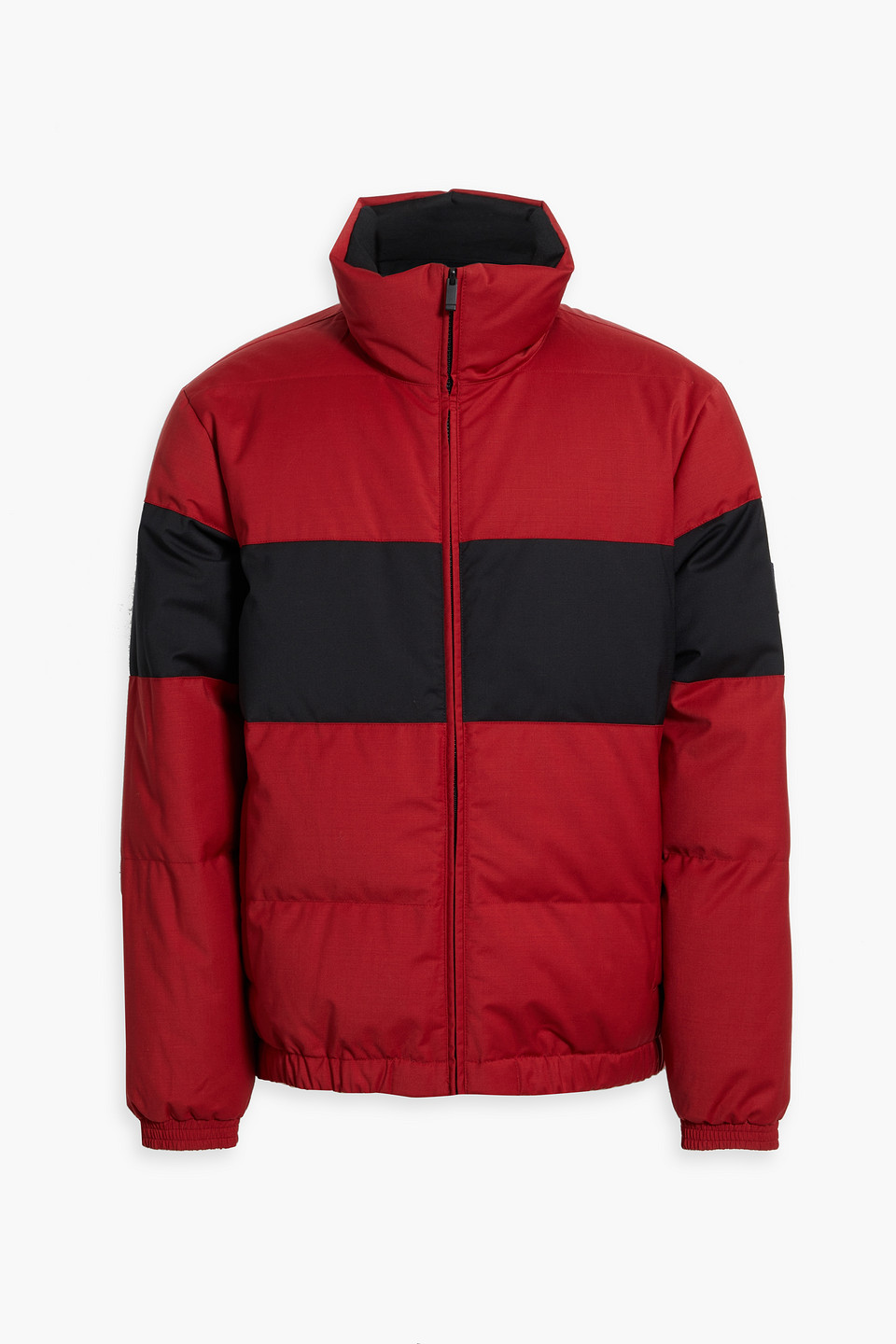 Z Zegna Two-tone Quilted Wool-blend Down Jacket In Brick