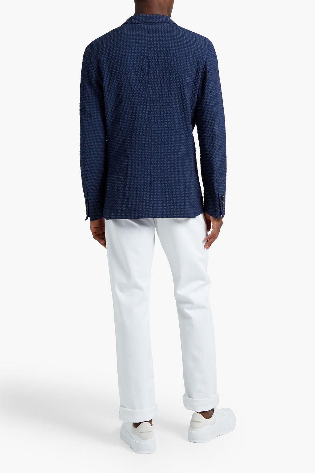 ZEGNA Checked seersucker blazer