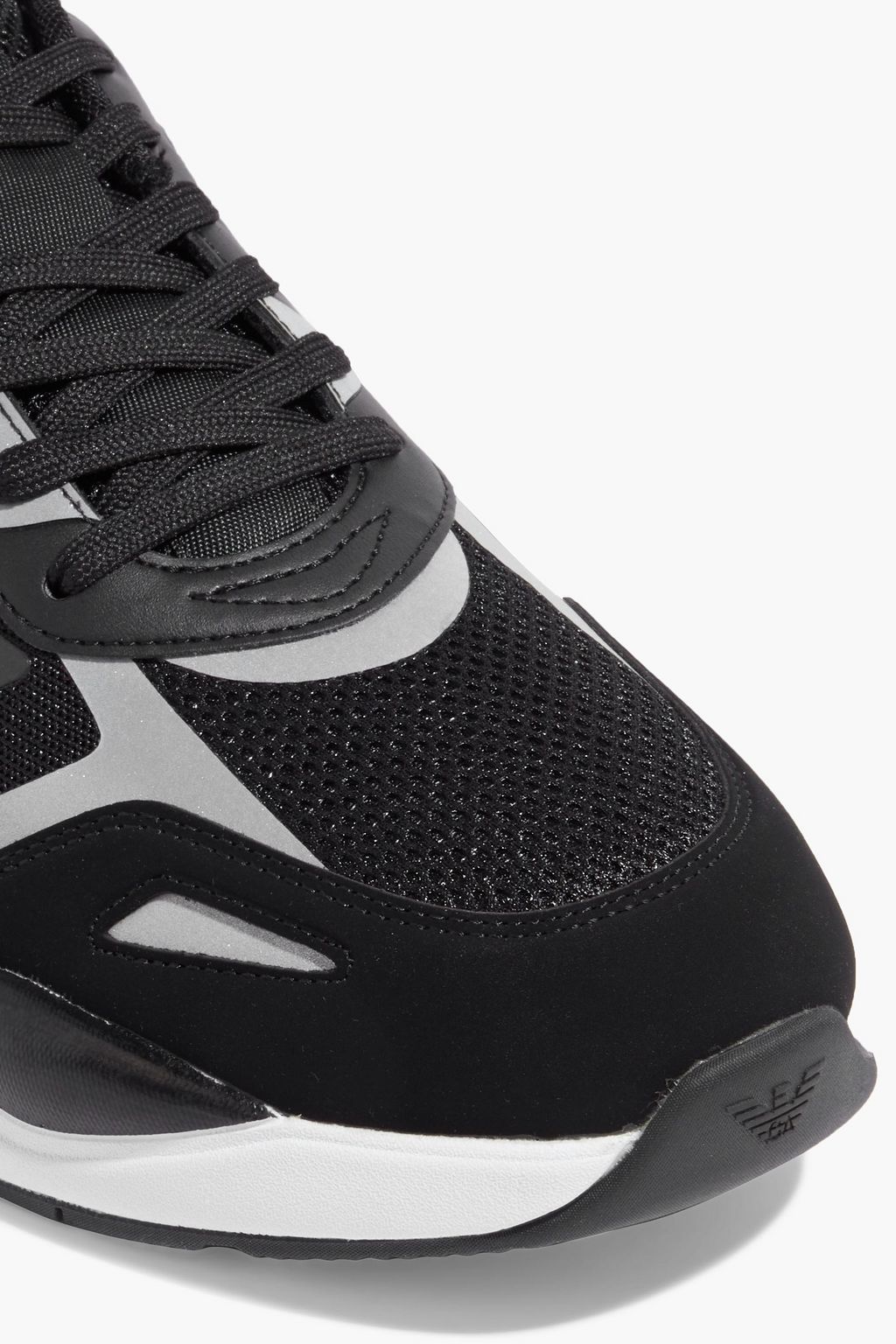 EA7 Logo-appliquéd mesh running sneakers