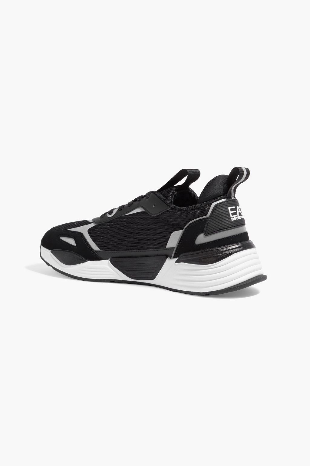 EA7 Logo-appliquéd mesh running sneakers