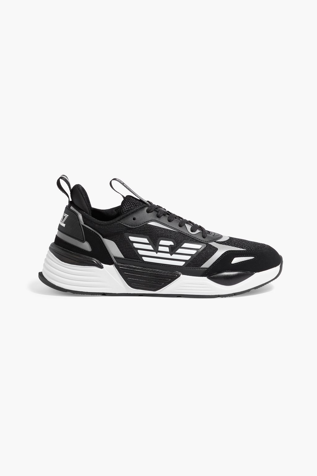 EA7 Logo-appliquéd mesh running sneakers | THE OUTNET