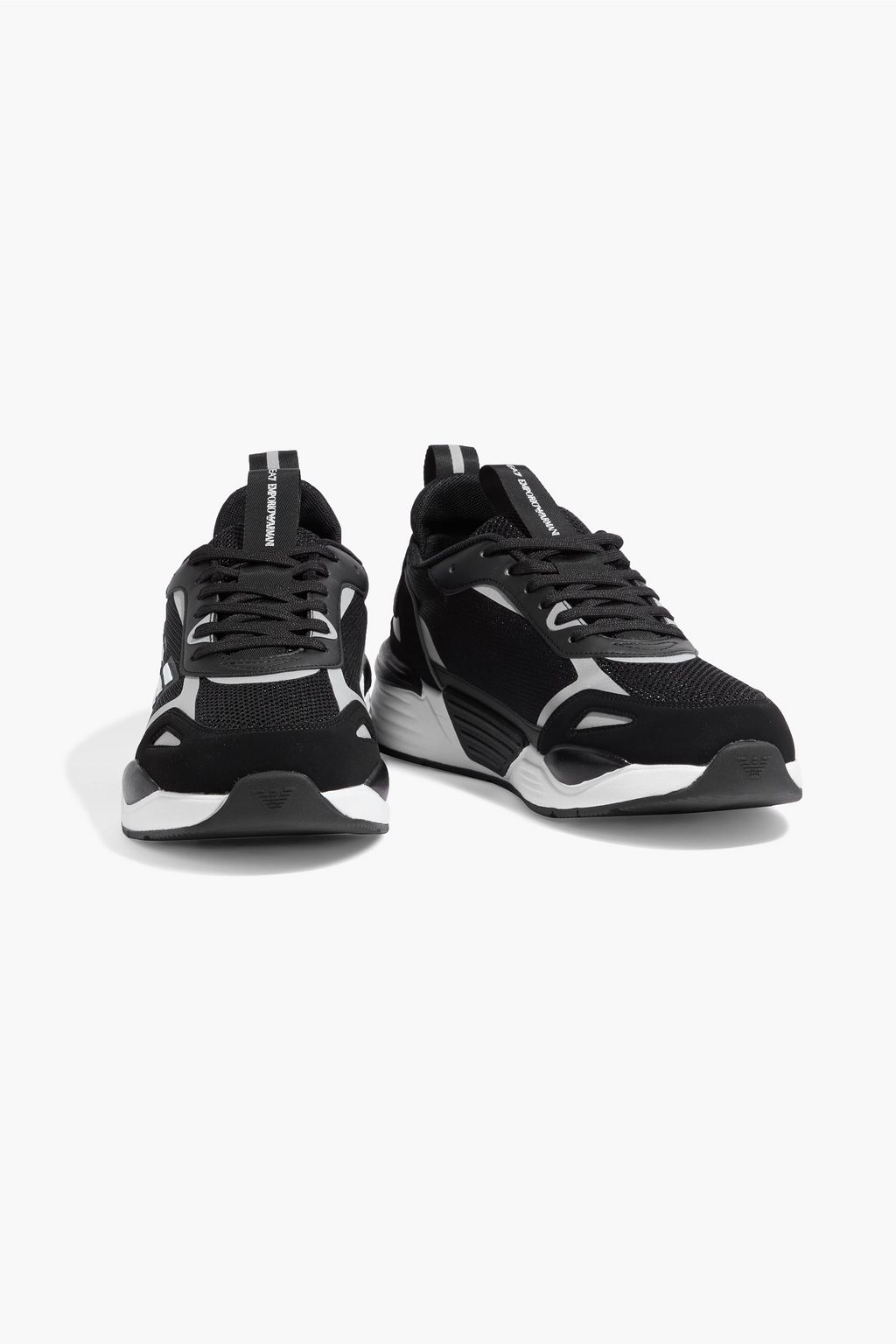 EA7 Logo-appliquéd mesh running sneakers