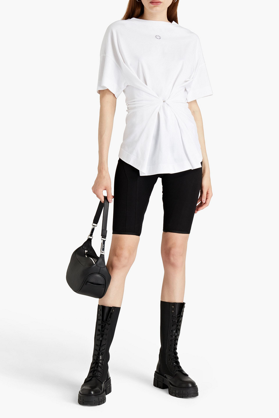 Alyx Convertible Printed Cotton-jersey T-shirt In White