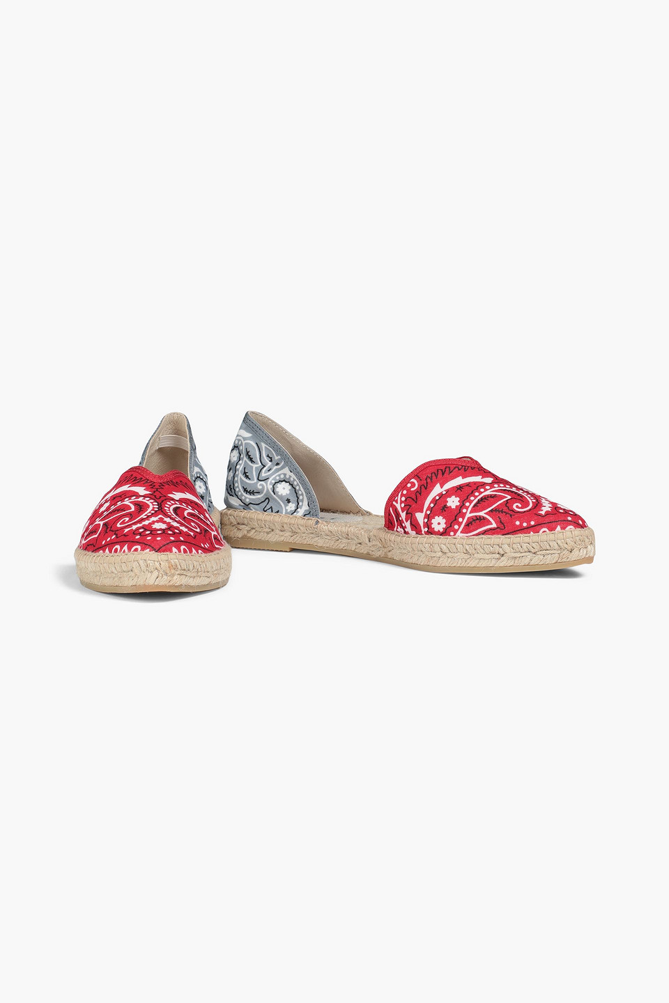 Manebi Paisley-print Canvas Espadrilles In Multicolor