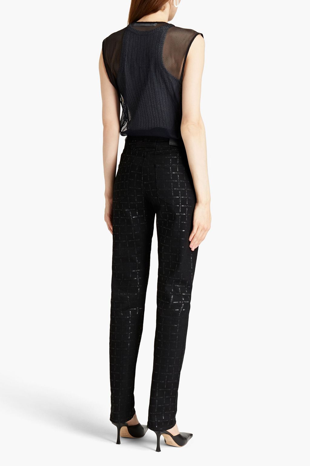 1017 ALYX 9SM Logo-print high-rise straight-leg jeans