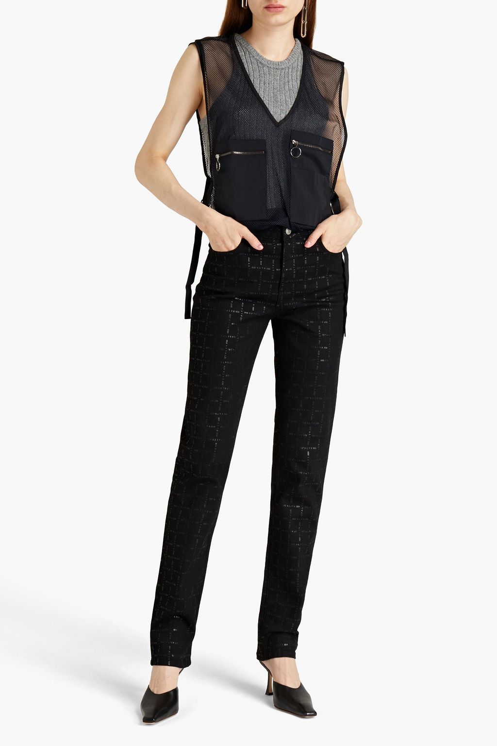 1017 ALYX 9SM Logo-print high-rise straight-leg jeans