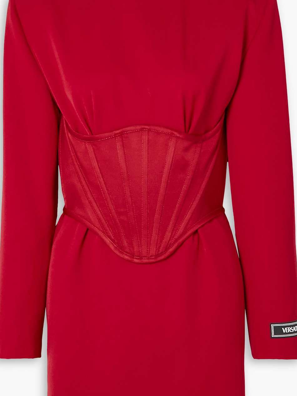 wool-gabardine mini dress