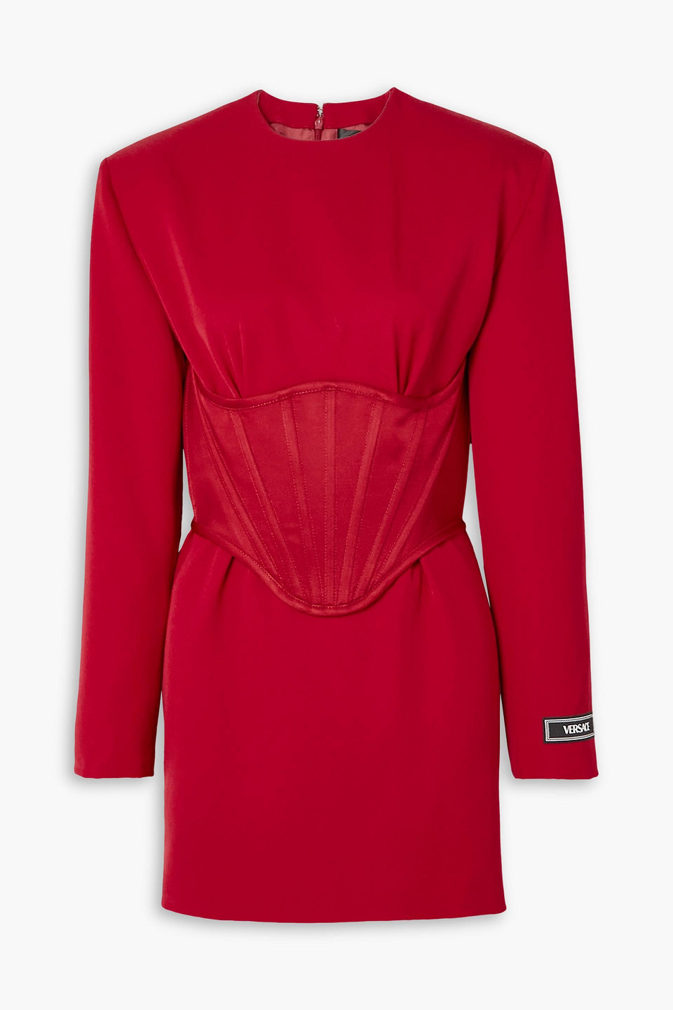 Wool-gabardine mini dress